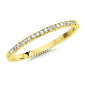 14K Yellow Gold Diamond Stackable Band