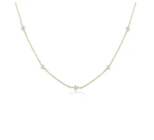 15" Choker Simplicity Chain Gold - 4mm Pearl-by enewton