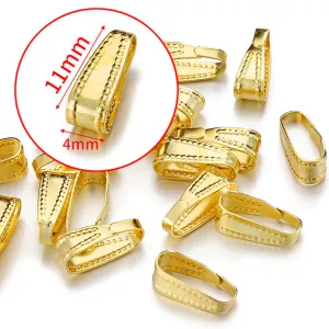 50/Pcs Lot Pendant mount bail Golden raw materials for jewelry pendant making extension in size about 11mm