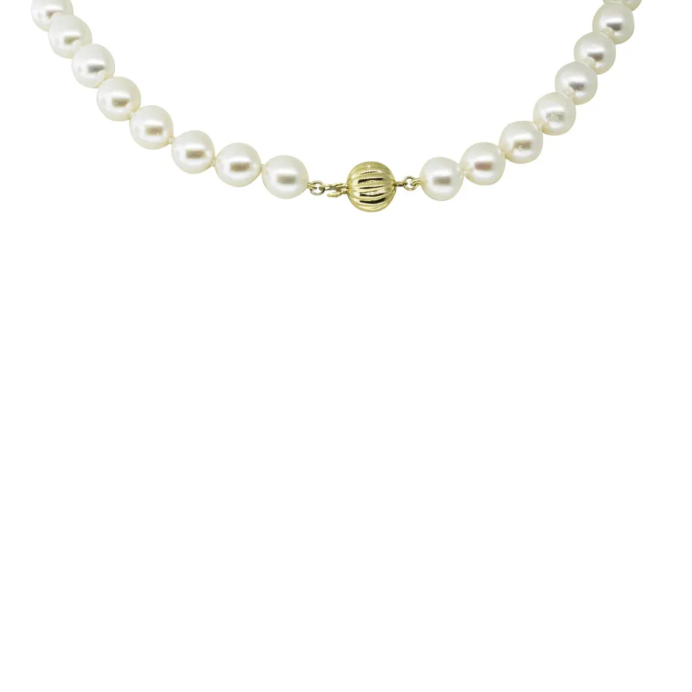 9ct Yellow Gold Cultured Pearl Strand