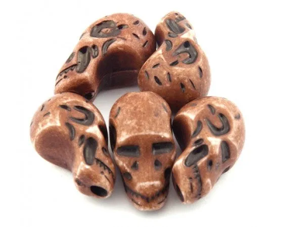 Acrylic - Skulls - 22mm x 13mm - 5 pieces