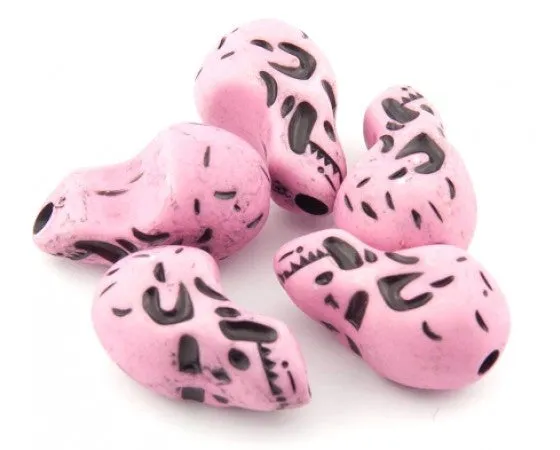 Acrylic - Skulls - 22mm x 13mm - 5 pieces