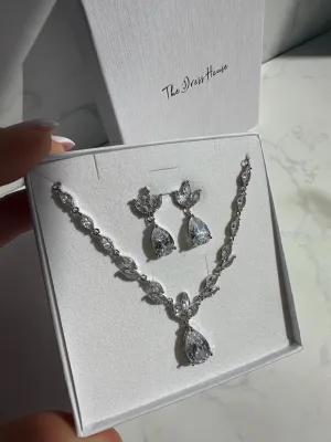 Alexa - Silver Necklace Earring Gift Set