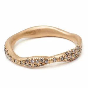 Alexandra pave band with grey diamonds