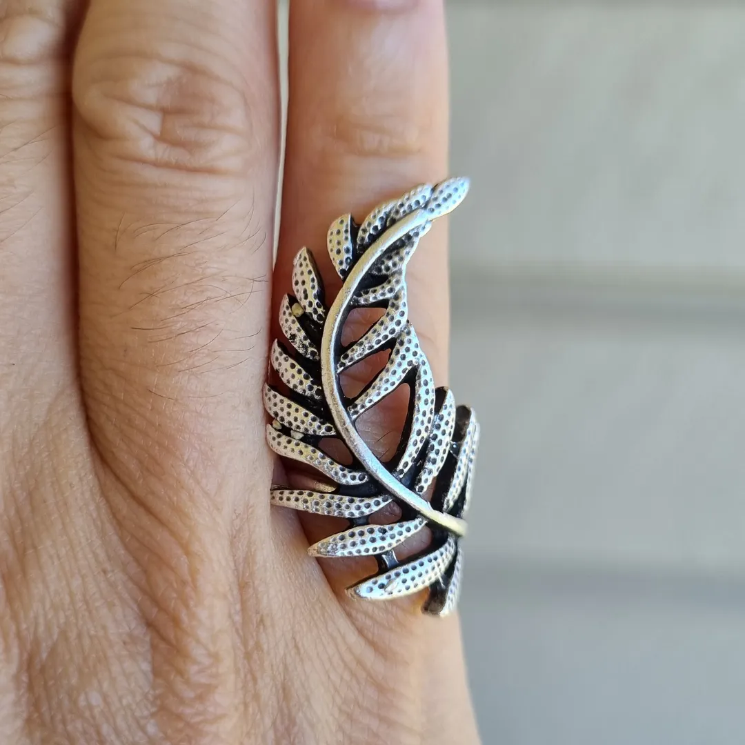 Anatolian Boho Ring - "Fern Leaf"