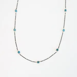 Apatite Cube Station Necklace