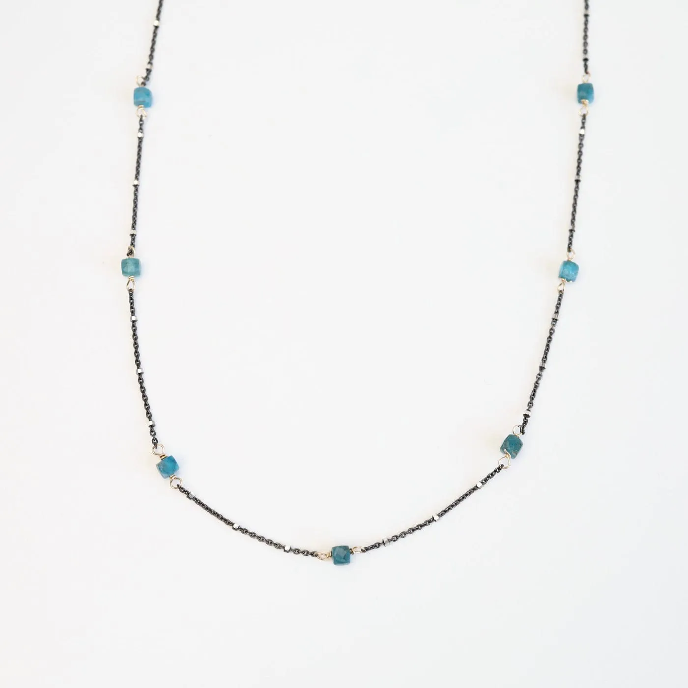 Apatite Cube Station Necklace