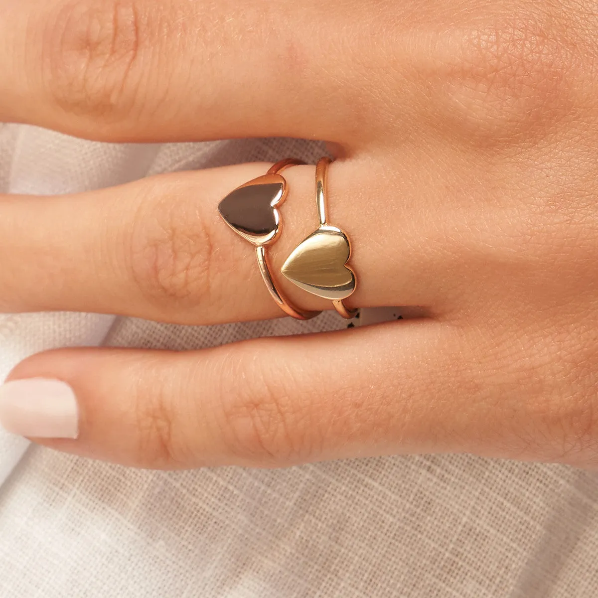 ARI HEART WIRE  BAND RING