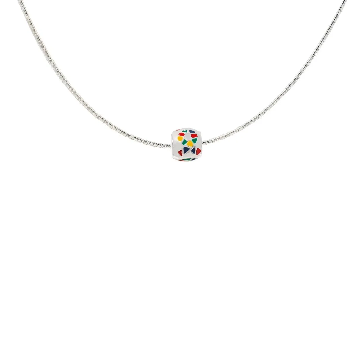 Autism Ribbon Barrel Charm Necklaces