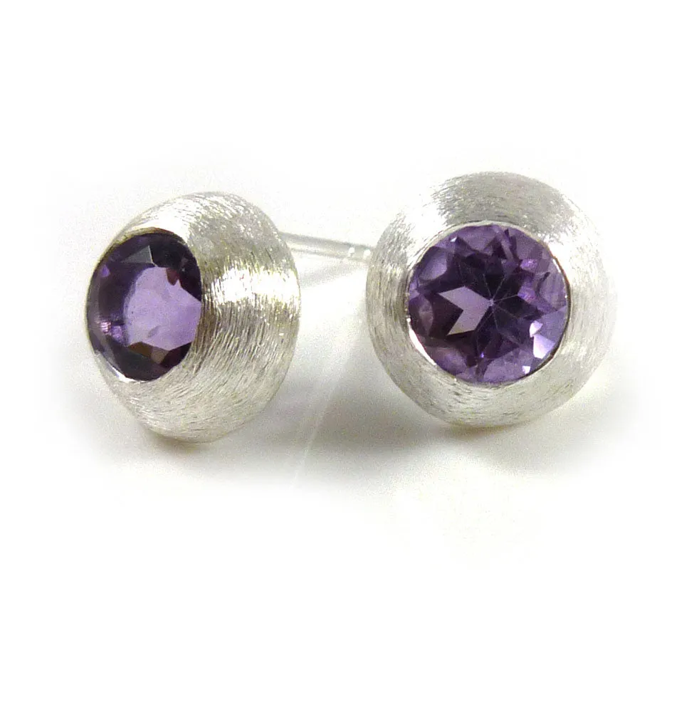 Aztec Studs Amethyst