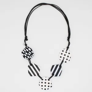 Black and White Cressida Statement Necklace