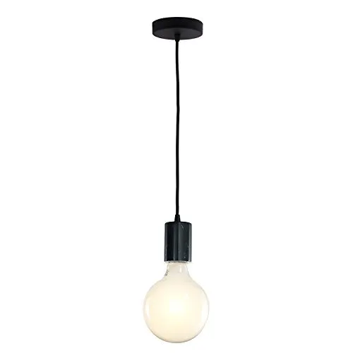 Bulbrite 810093 Pendant Fixtures Black Direct Wire Natural Marble