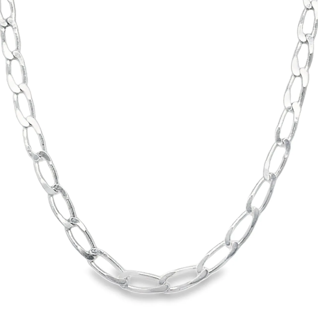 CA278 Long Curb Chain Necklace-3mm