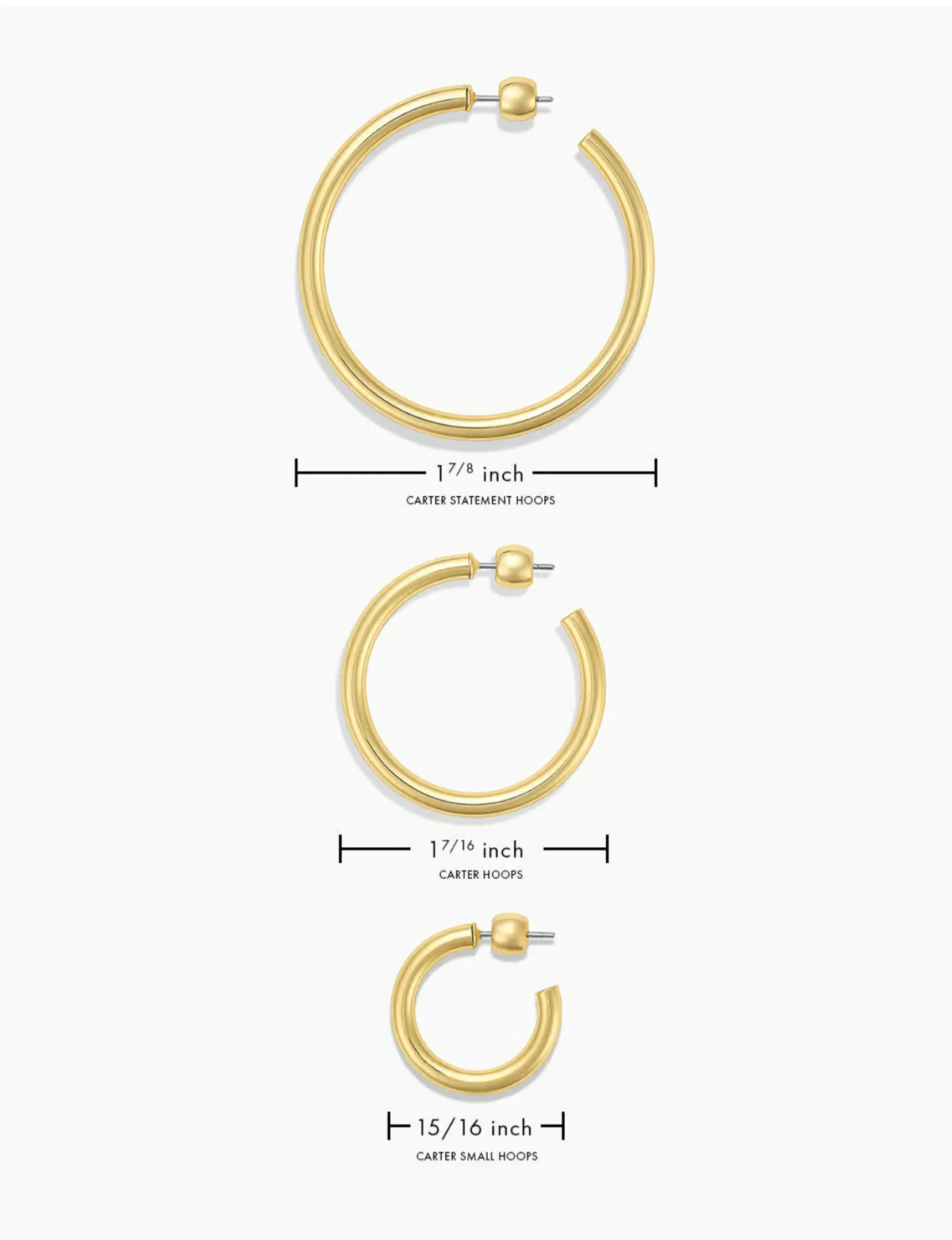 Carter Statement Hoops, Gold