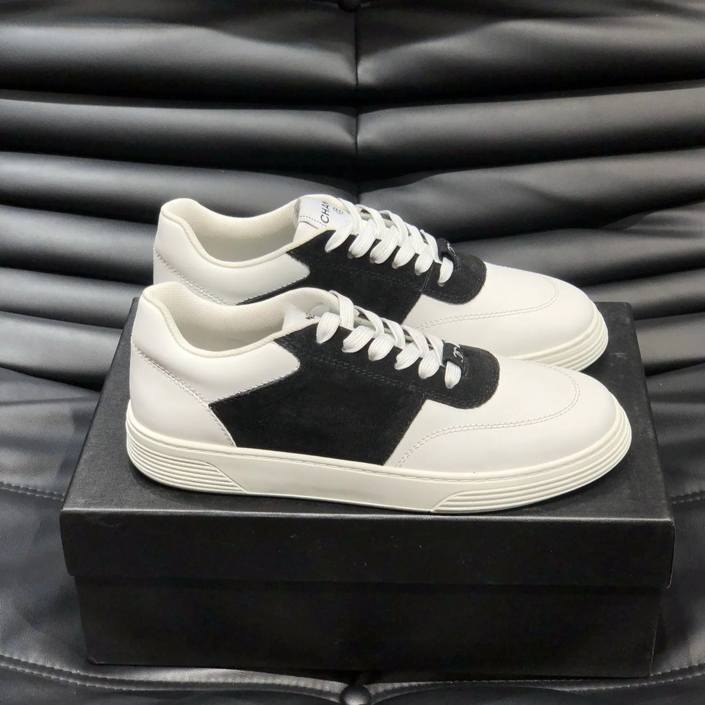 CC SNEAKERS TRAINERS BLACK SUEDE LEATHER