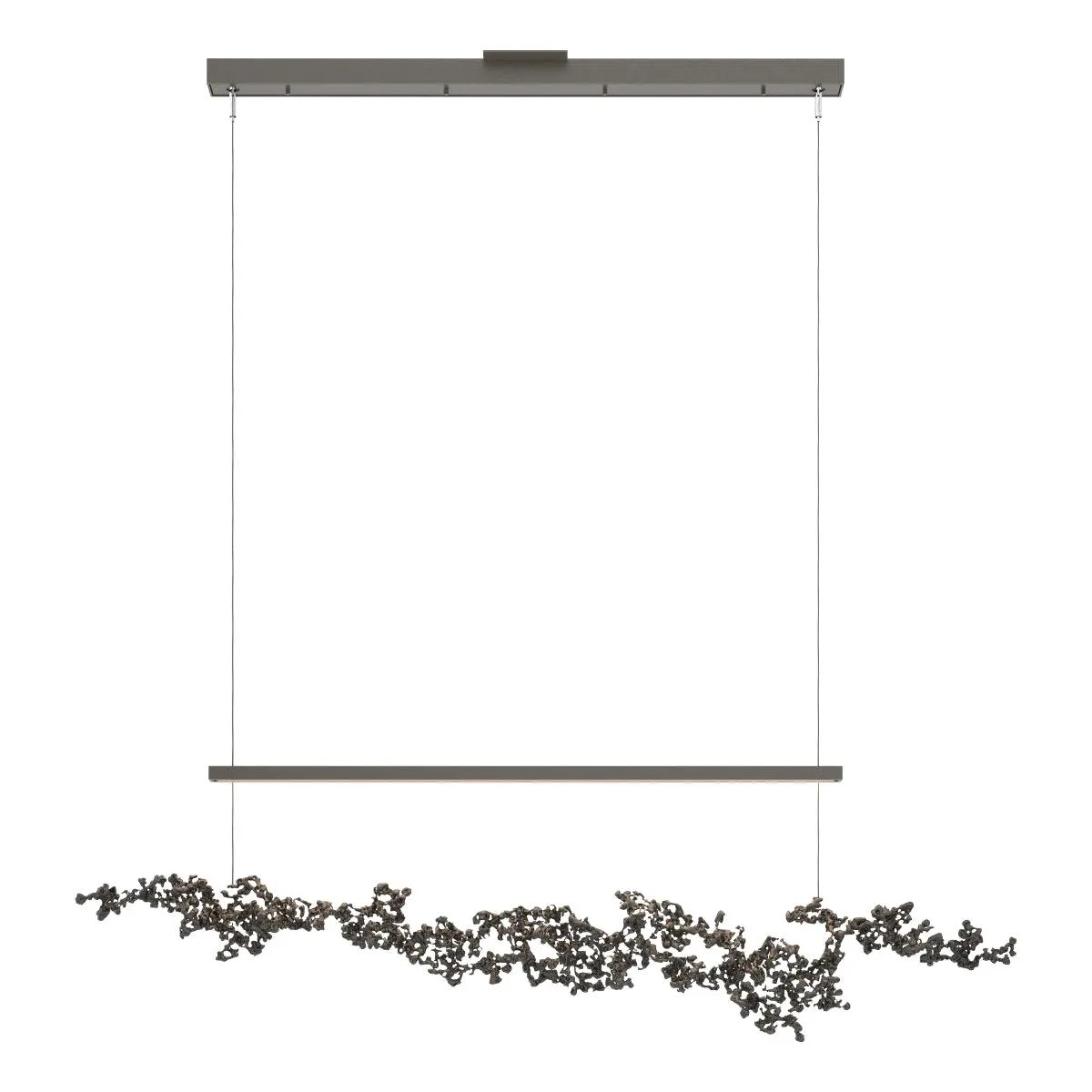 Coral 56 in. LED Linear Pendant Light Dark Smoke finish