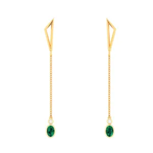 Dainty 18k Gold And Diamond Drop Earrings From Diamond Collection