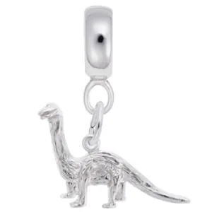 Dinosaur Charm Dangle Bead In Sterling Silver