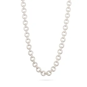 Donut Chain Necklace Silver 60cm