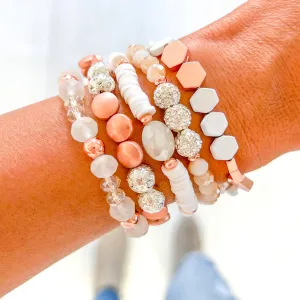 Dove Rose Gold & White Bracelet Stack