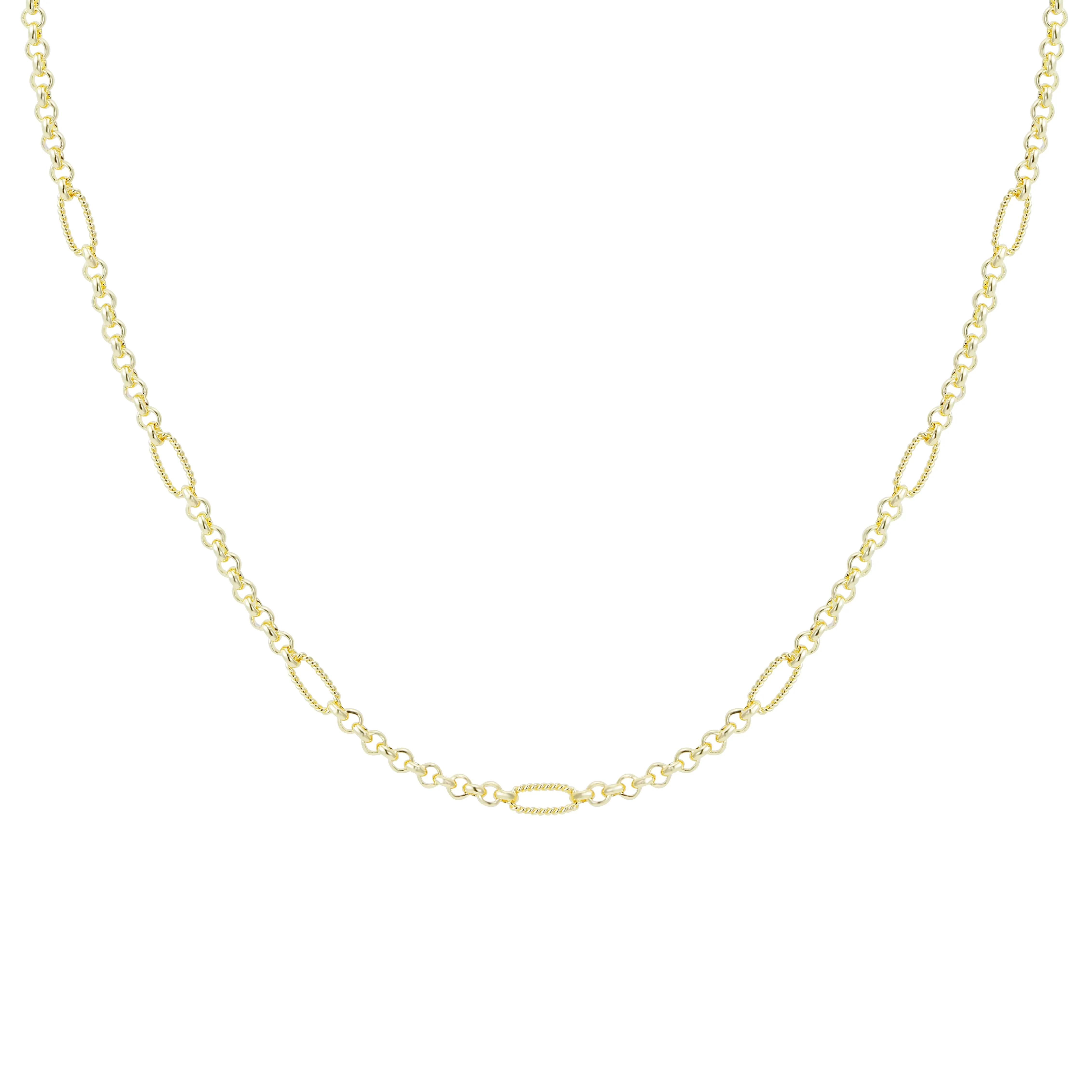 Eclipse Chain Layering Necklace in Gold