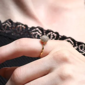 Elevated Elegance: Cluster Ball Ring