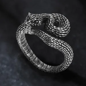 Entwined Snake Stainless Steel Ring