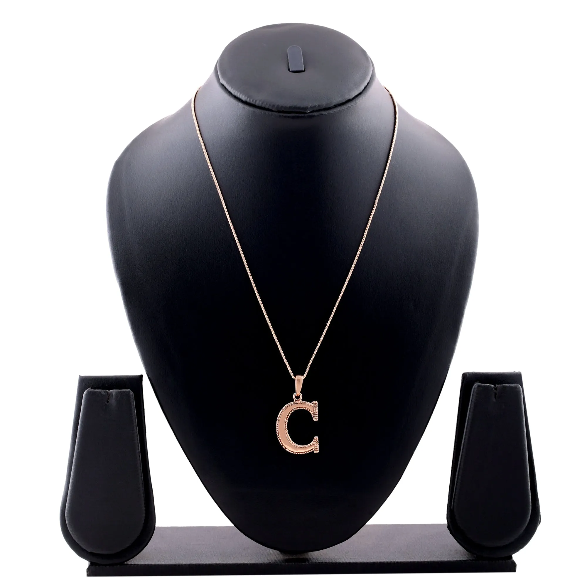 Estele - Charm C Rosegold plated Pendant