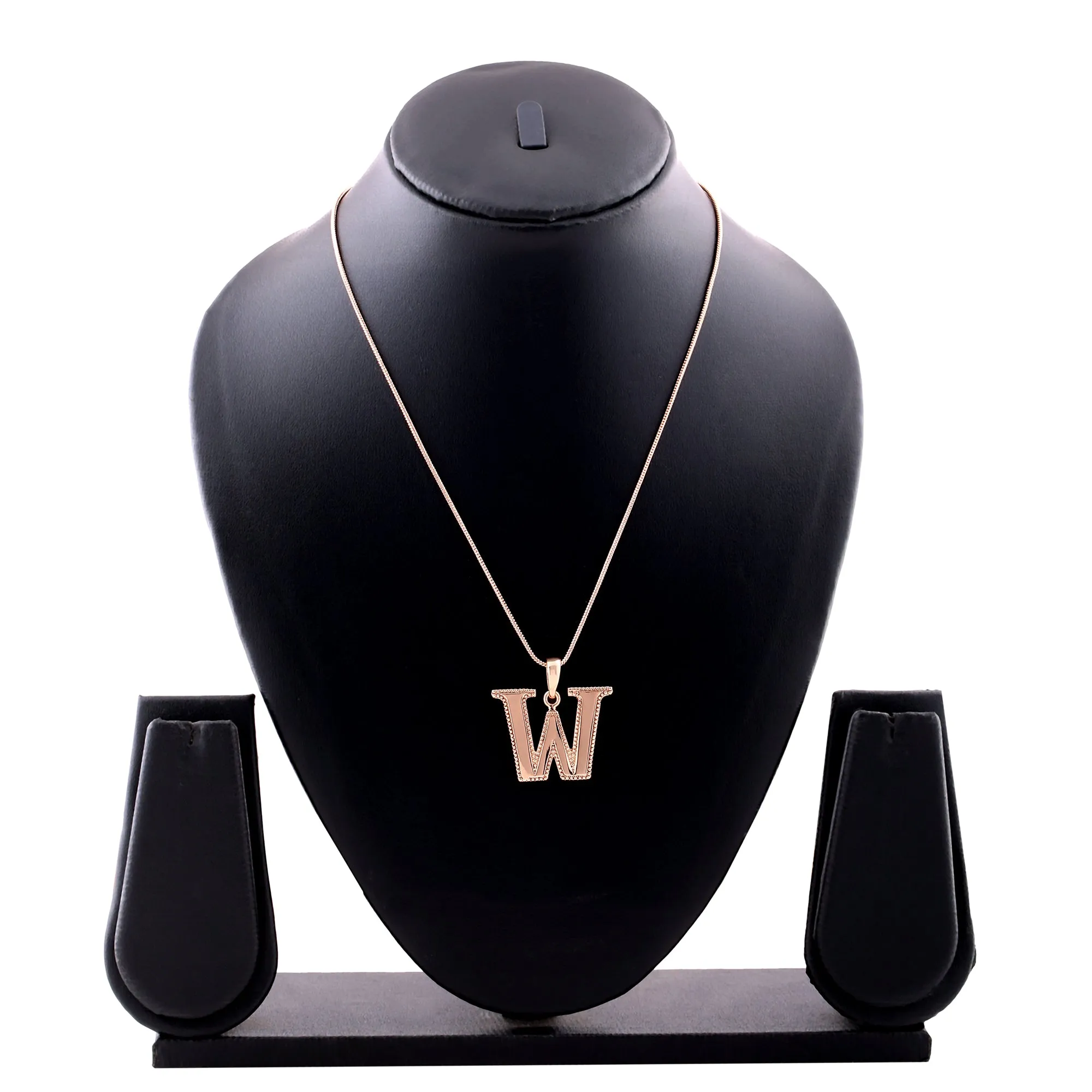 Estele - Charm "W" Rosegold plated Pendant