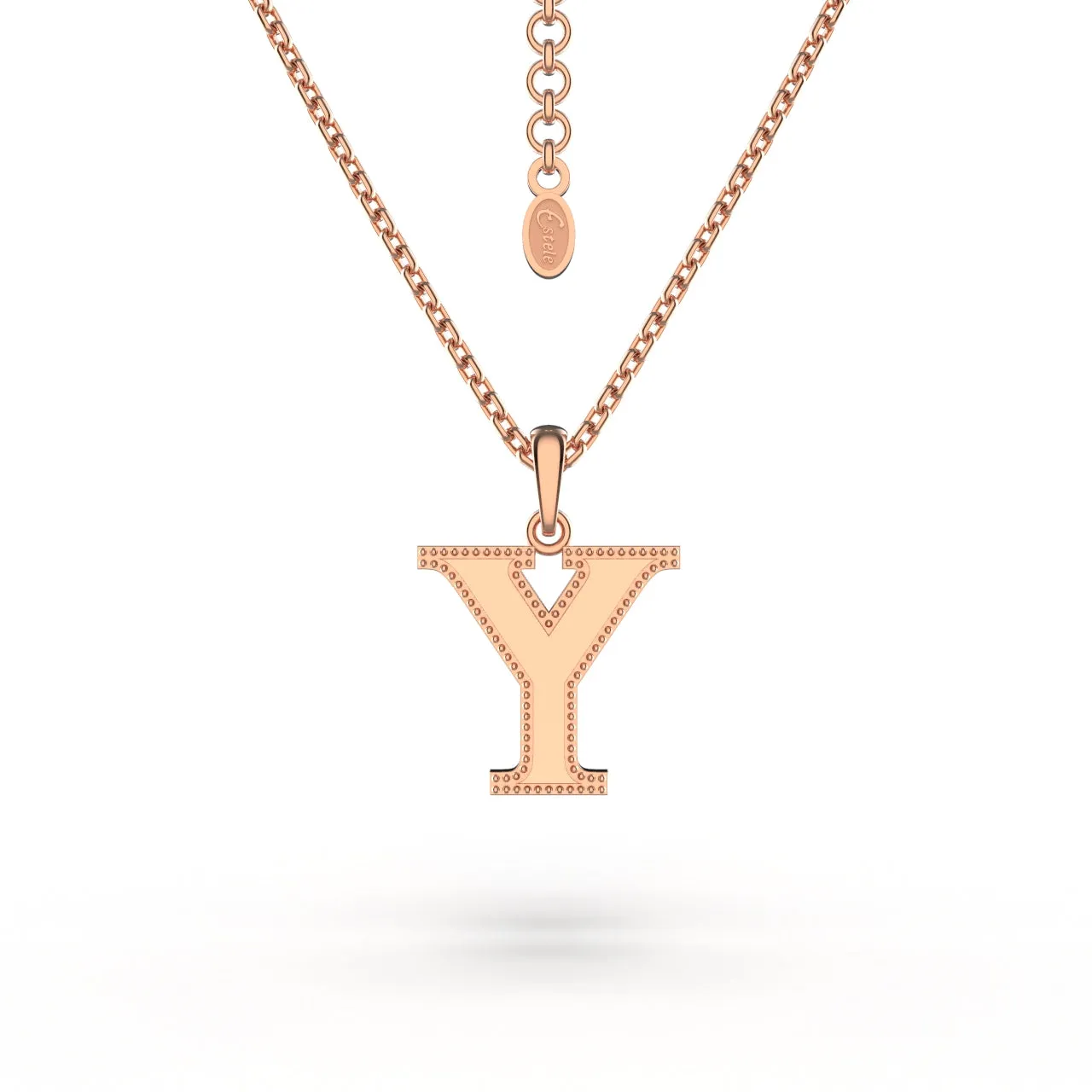 Estele - Charm "Y" Rosegold plated Pendant