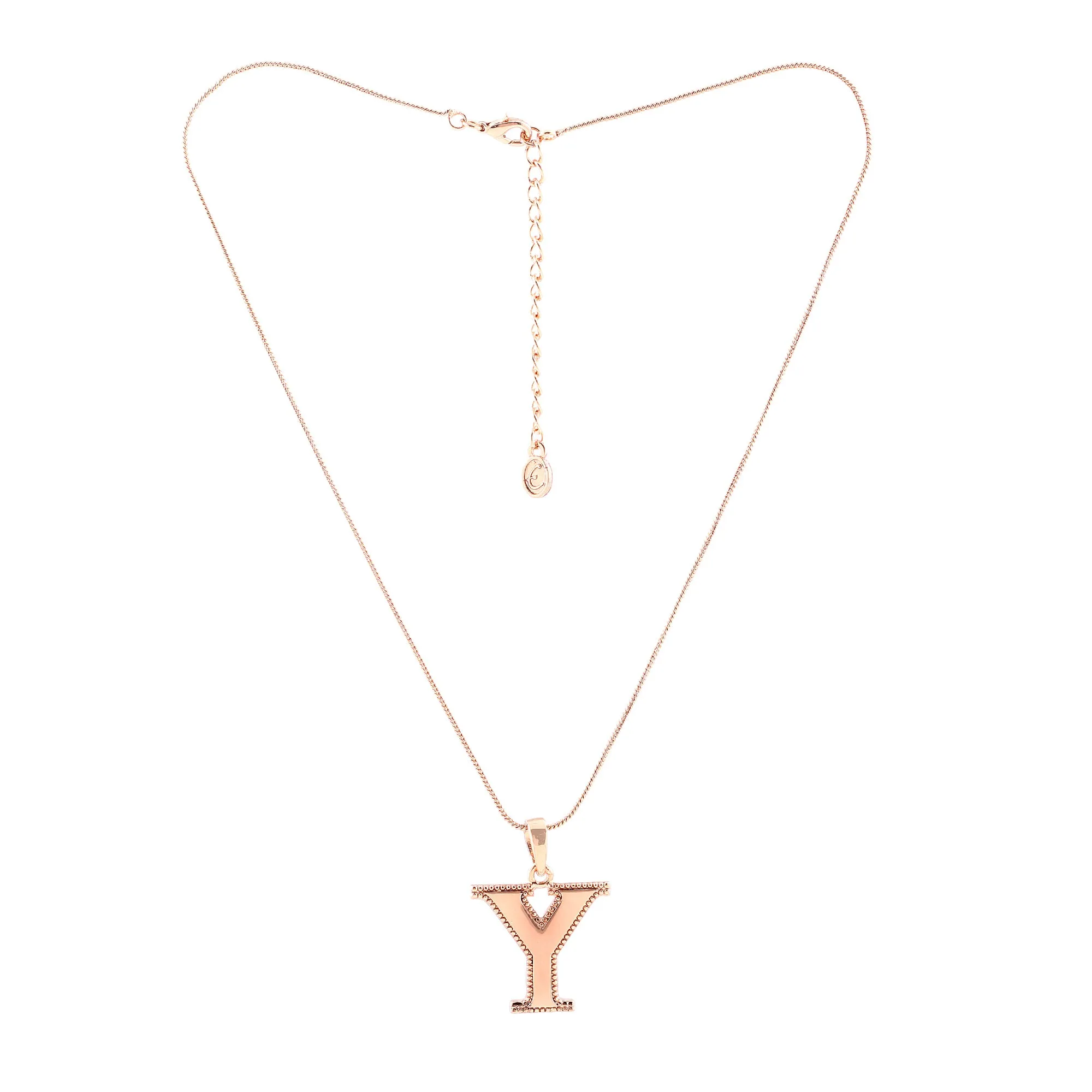 Estele - Charm "Y" Rosegold plated Pendant