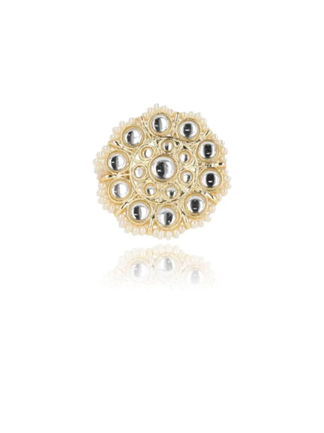 Floral Kundan Ring