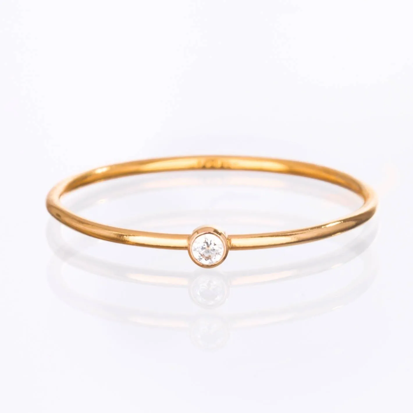 Gold Filled Cubic Zirconia Diamond Ring