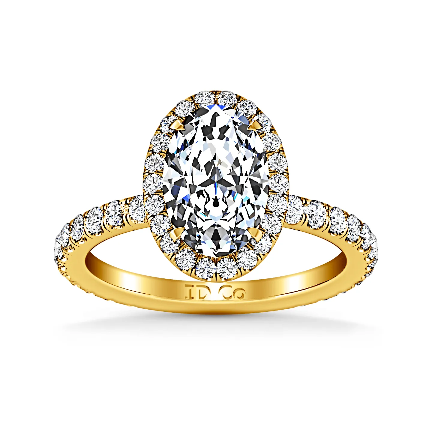 Halo Diamond  Engagement Ring Elsa 14K Yellow Gold