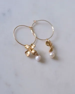 Hanabira Floral Hoop Earrings