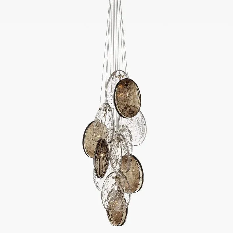 Hand-Blown Crystal Shell Pendant | 6lt Cluster