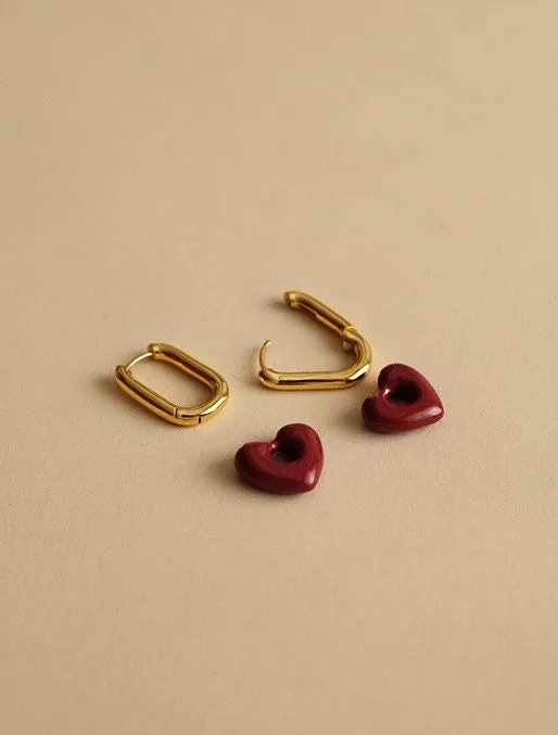 Heart Hoop Earrings