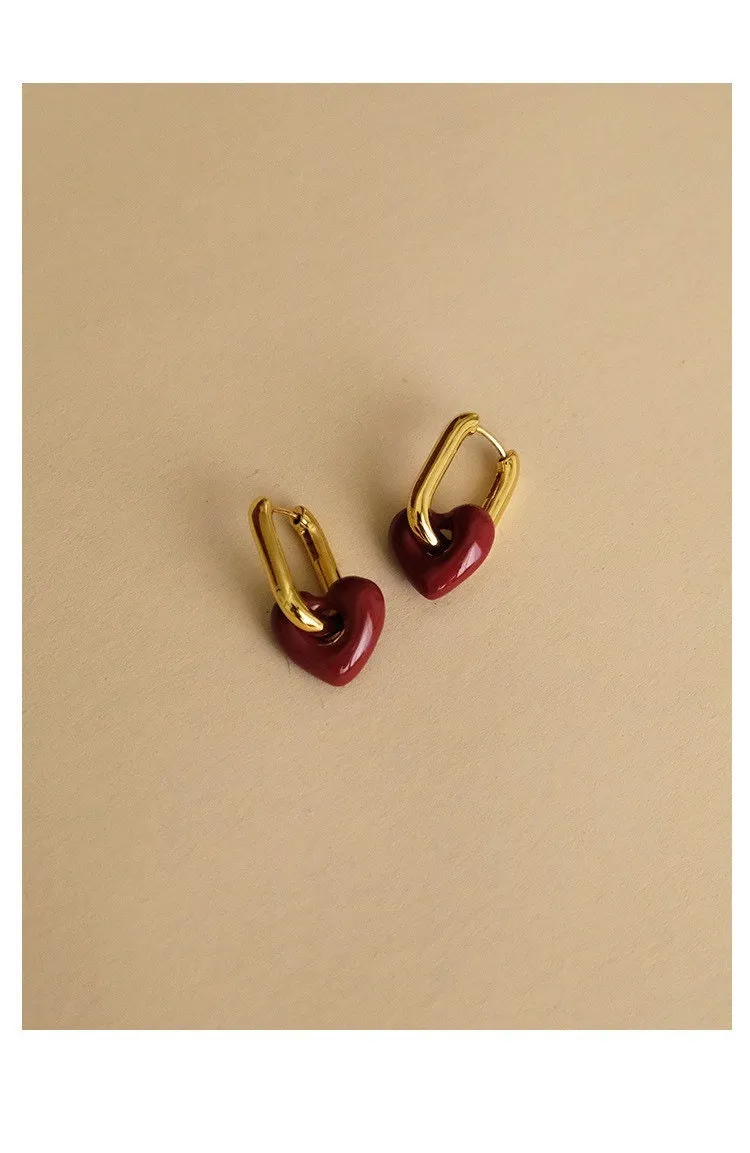 Heart Hoop Earrings