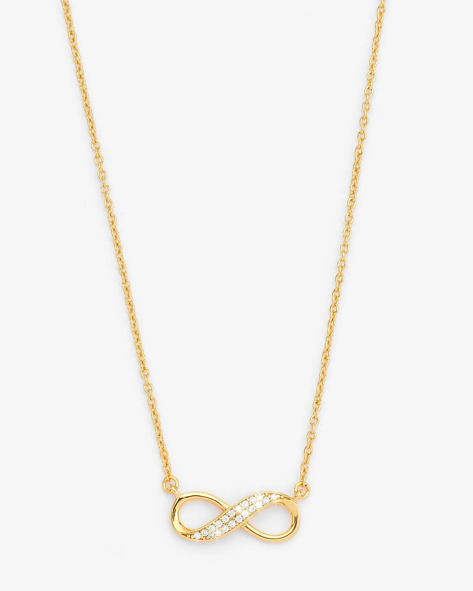 Iced Infinity Necklace - Gold