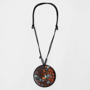 Iridescent Mosaic Pendant Necklace