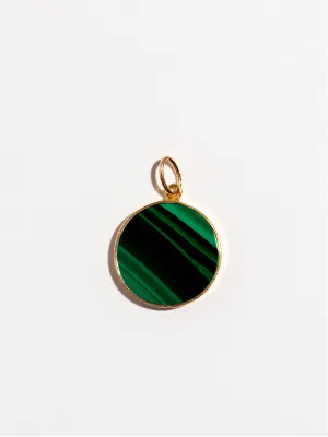 Jessica Malachite Coin Pendant