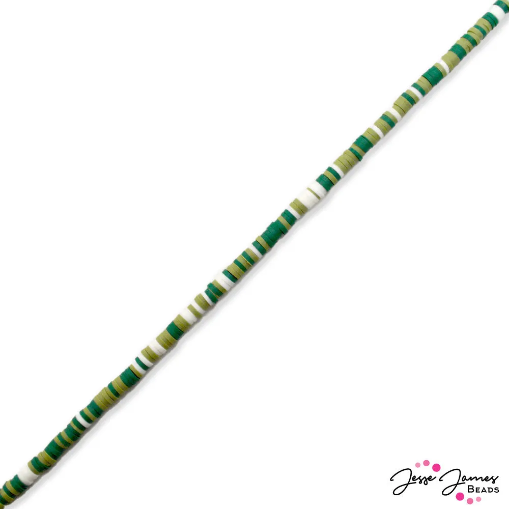 JJB Heishi Bead Strand in Forest