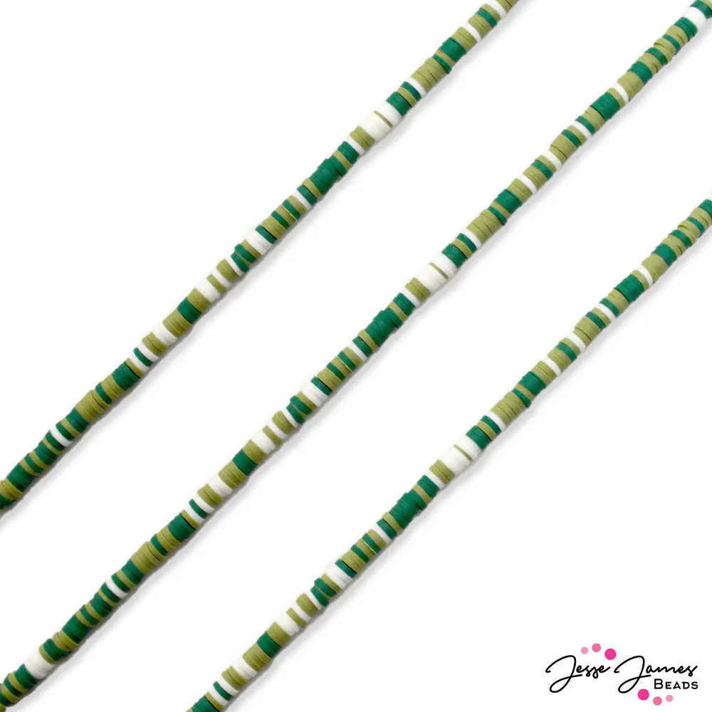 JJB Heishi Bead Strand in Forest