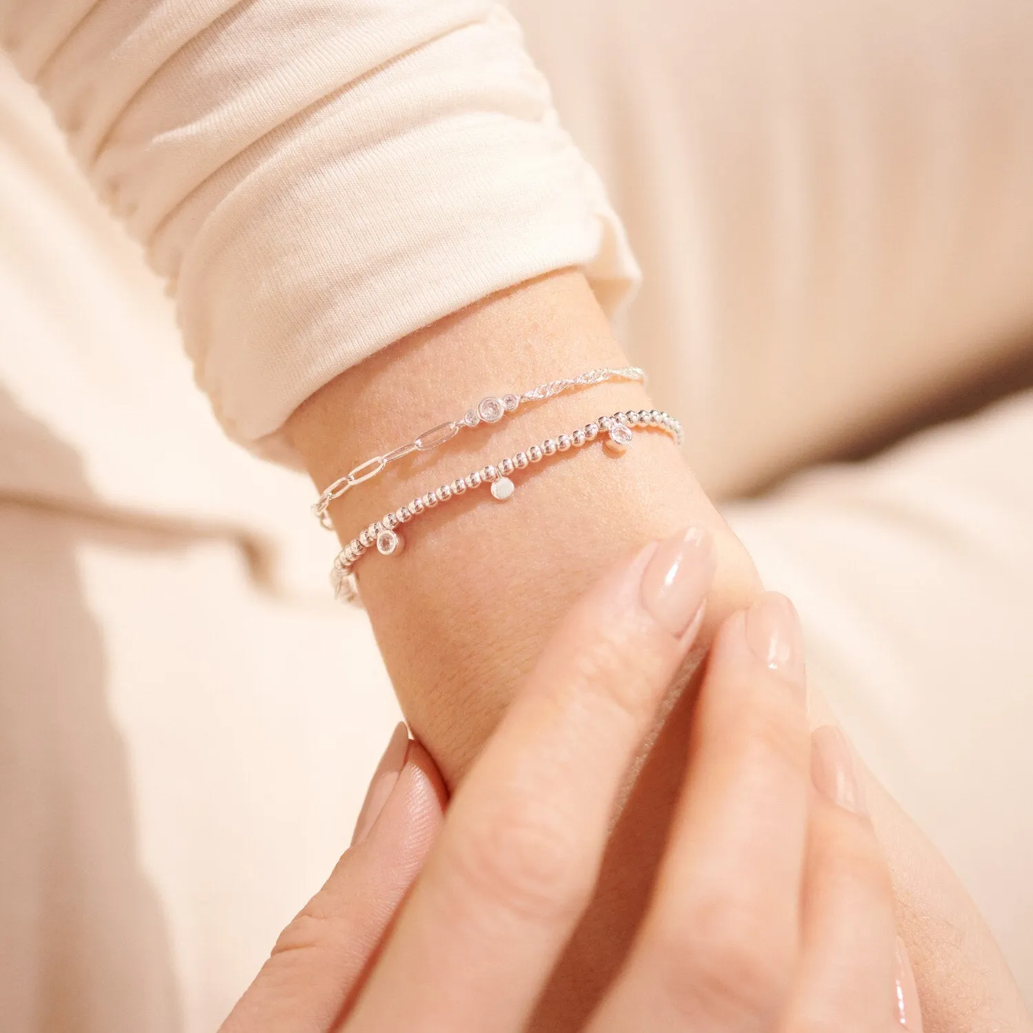 Joma Jewellery Stacks Of Style Set Of 2 Silver Bracelets