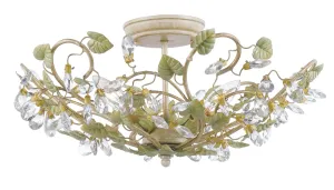 Josie 5-Light Ceiling Mount in Champagne Green Tea