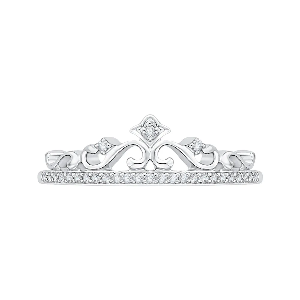 KATARINA Diamond Crown Ring (1/10 cttw GH, I2/I3)