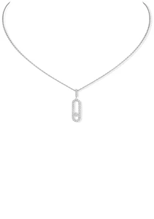 Messika Move Uno Pavé LM 18KWG Diamond Necklace