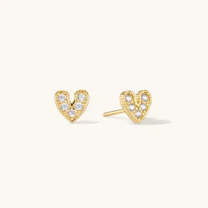 Mi Amor Stud Earring in Gold