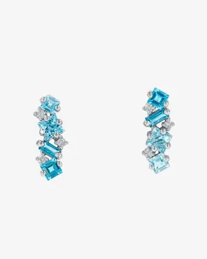 Nadima Light Blue Mix Bar Studs