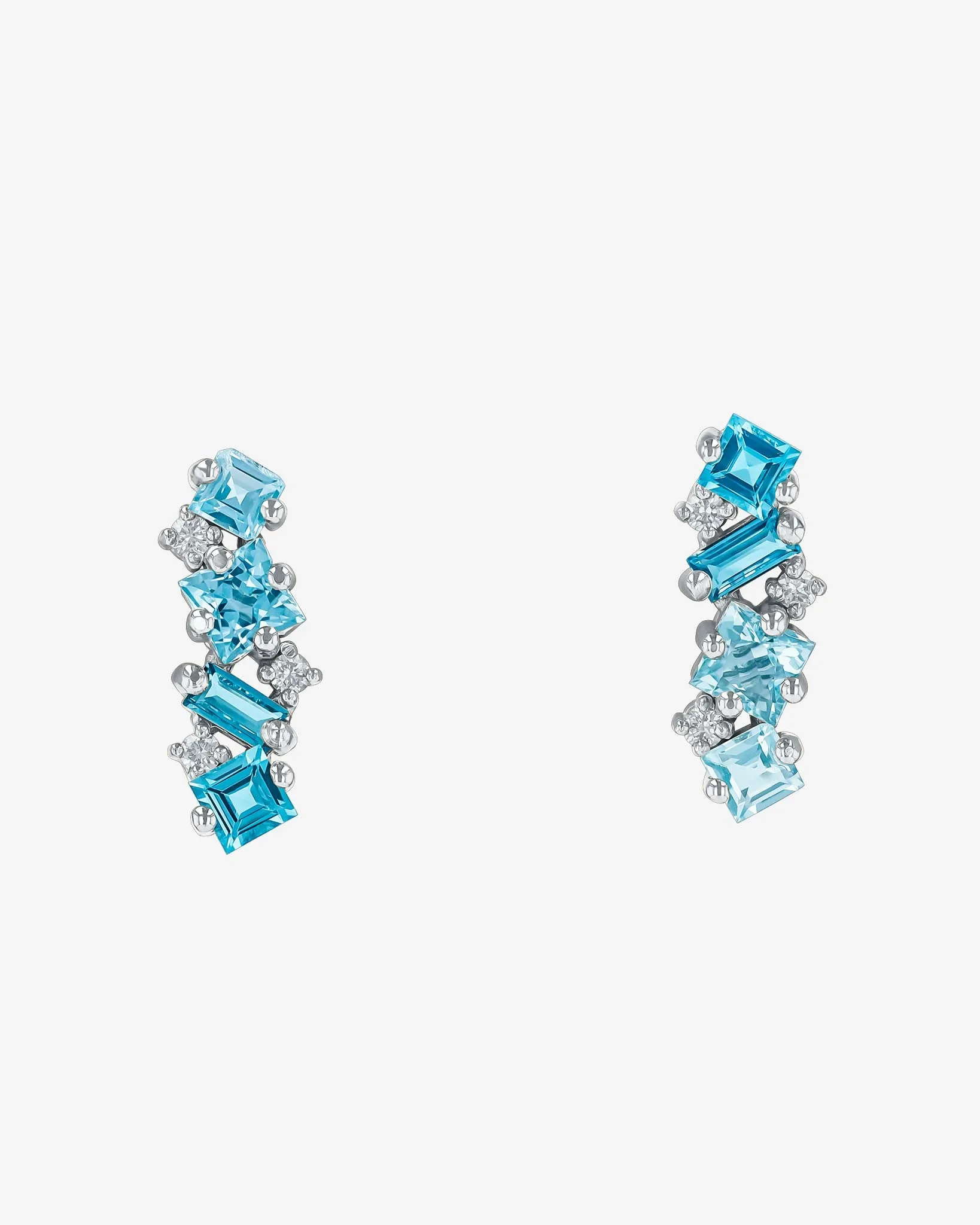 Nadima Light Blue Mix Bar Studs